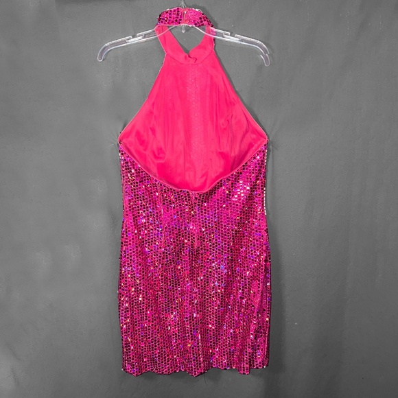 Vintage Hot Pink Iridescent Prom Dress - Picture 3 of 6